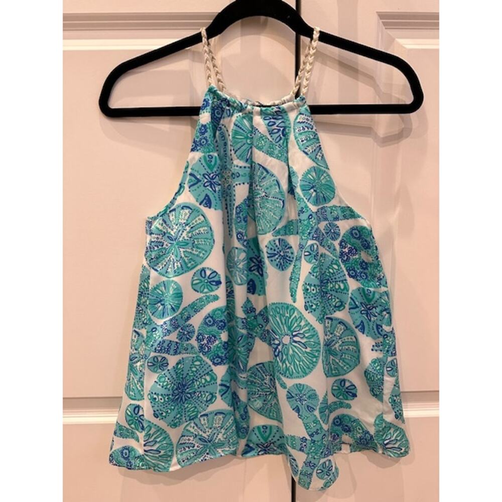 Lilly Pulitzer for Target Blue Sea Urchin Halter Top SIze: Small
